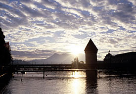 Water Tower and Bridge in Luzern
